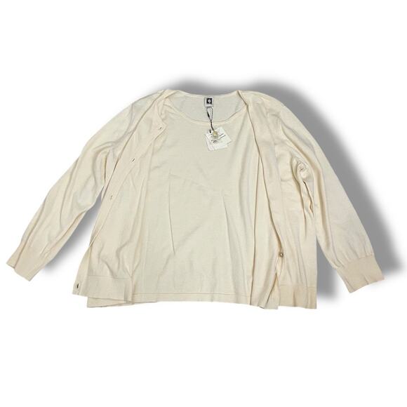 Anne Klein Cashmere Blend Cardigan with built in Shell NWT - Picture 4 of 11